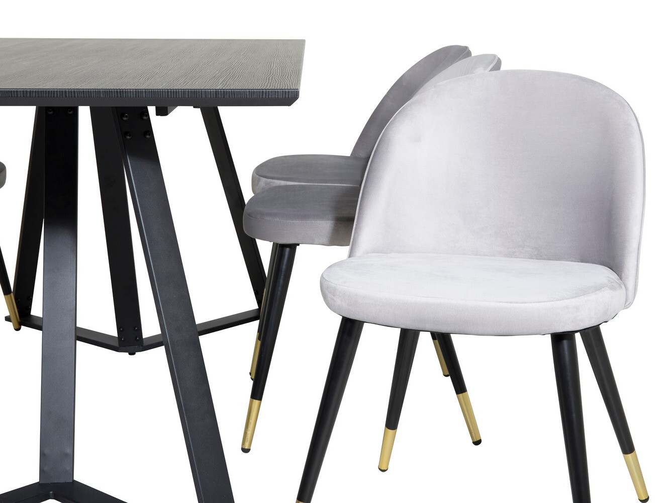 Étkezőgarnitúra Dallas 1583 (Szürke + Fekete)