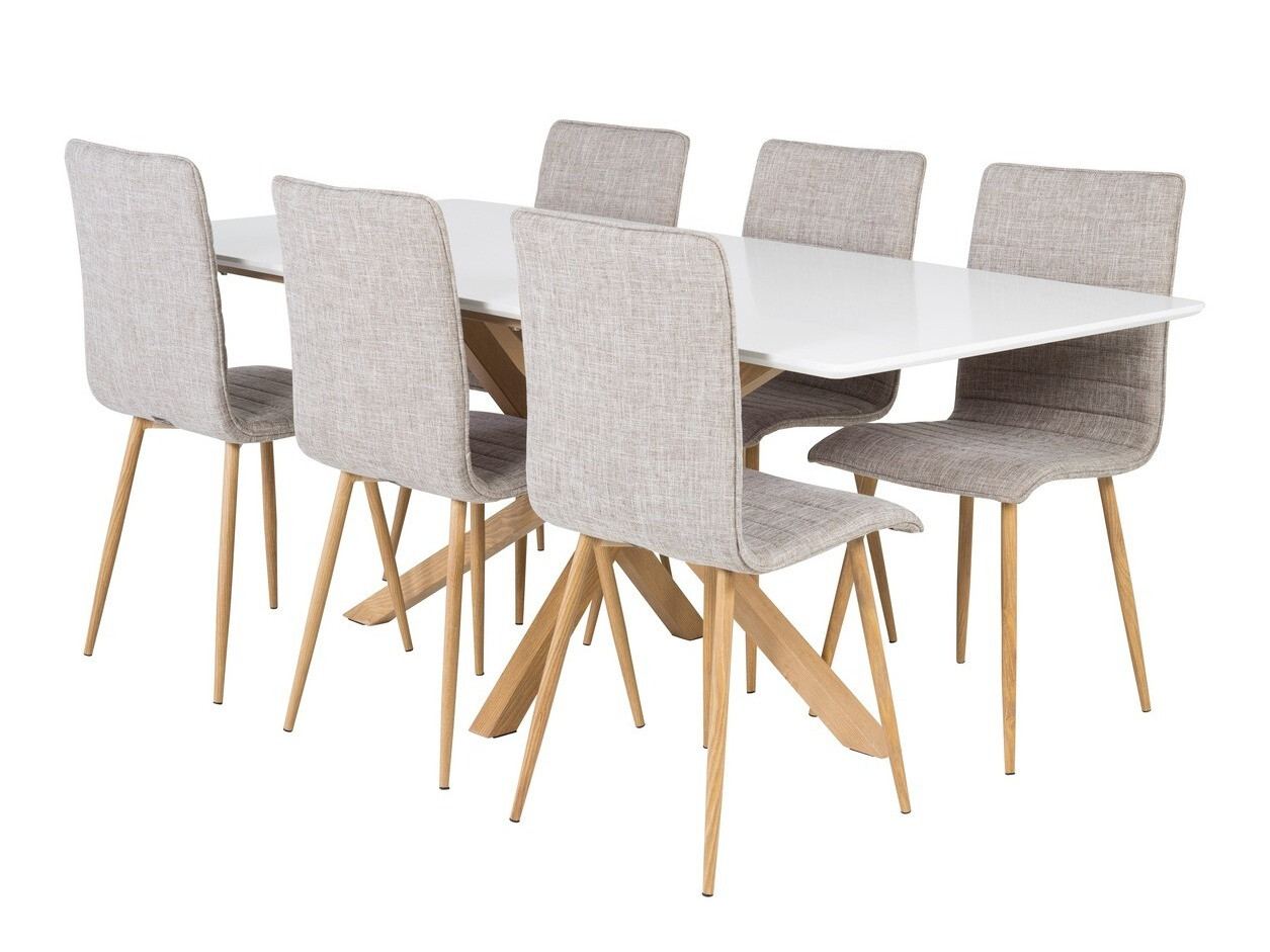 Étkezőgarnitúra Dallas 1587 (Sonoma tölgy + Fehér)