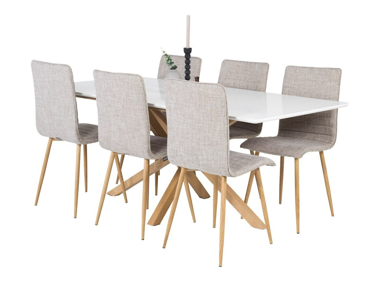 Étkezőgarnitúra Dallas 1587 (Sonoma tölgy + Fehér)