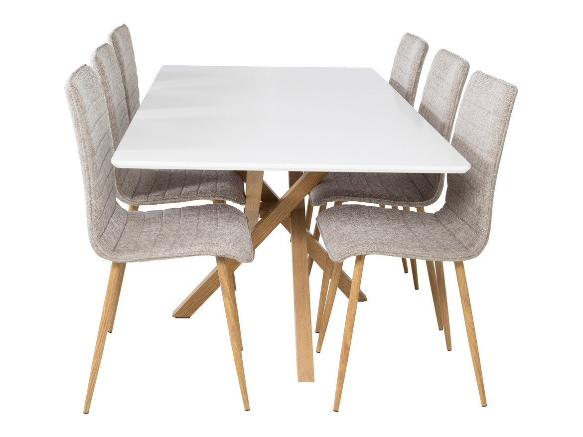 Étkezőgarnitúra Dallas 1587 (Sonoma tölgy + Fehér)