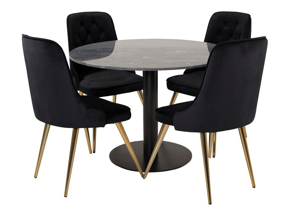 Étkezőgarnitúra Dallas 1627 (Fekete)