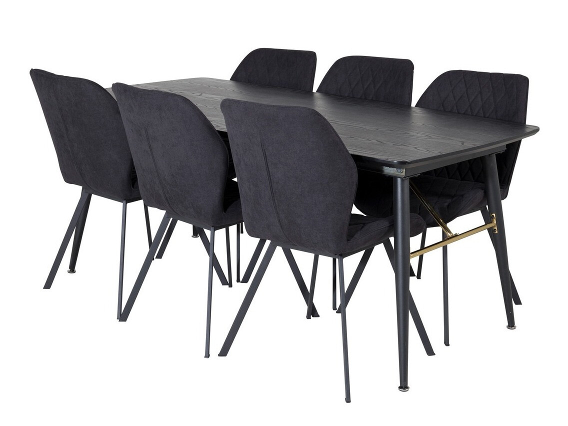 Étkezőgarnitúra Dallas 1647 (Fekete)