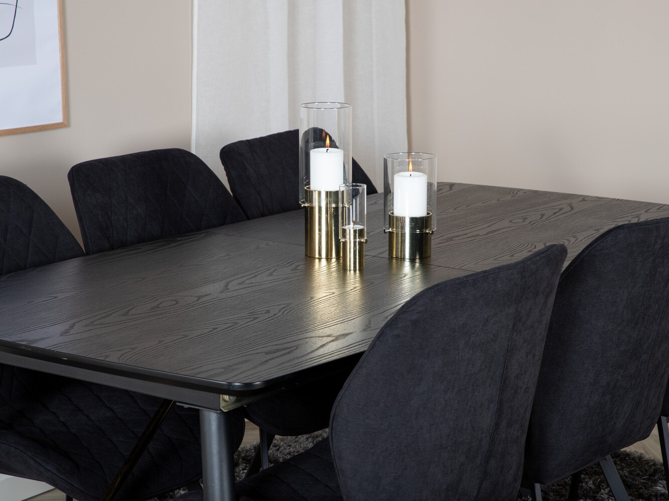 Étkezőgarnitúra Dallas 1647 (Fekete)