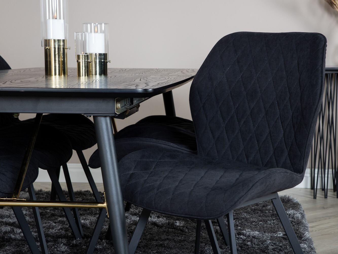 Étkezőgarnitúra Dallas 1647 (Fekete)