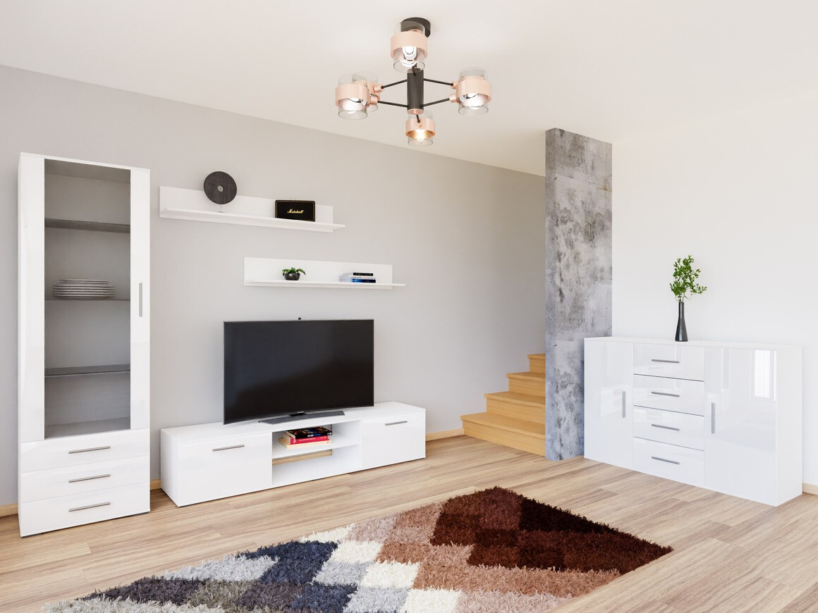 Nappali szett Tornola 108 (Fehér + Fényes fehér)