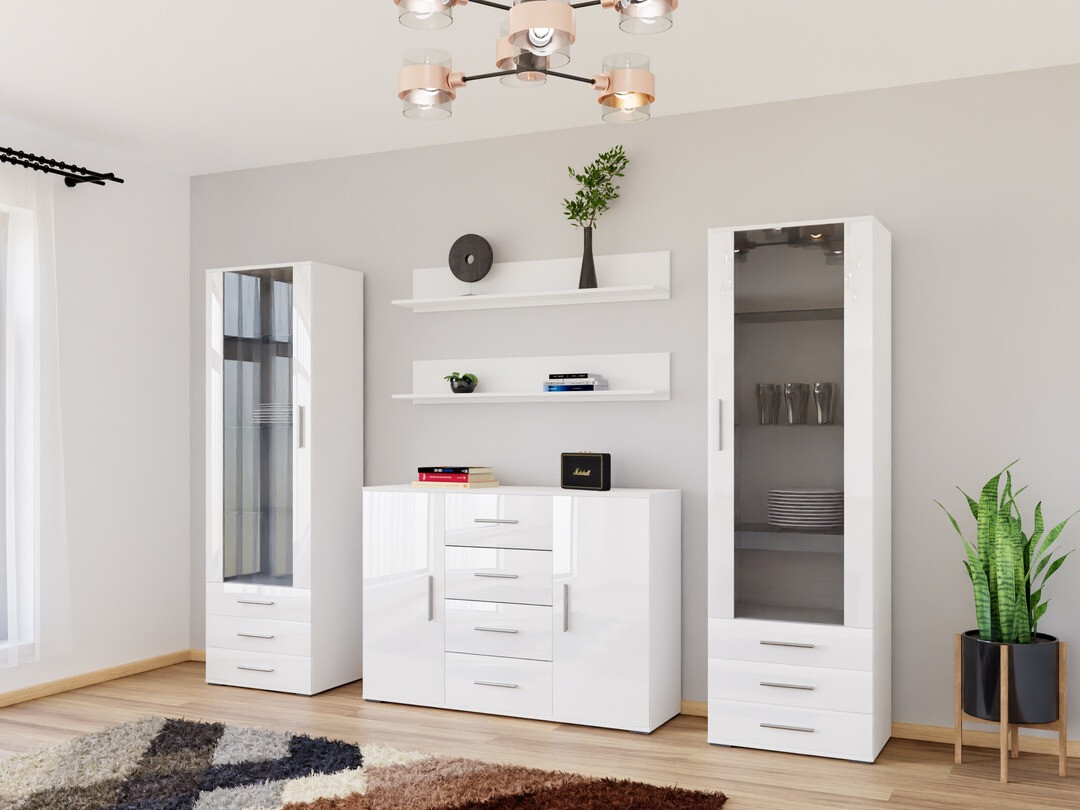 Nappali szett Tornola 112 (Fehér + Fényes fehér)