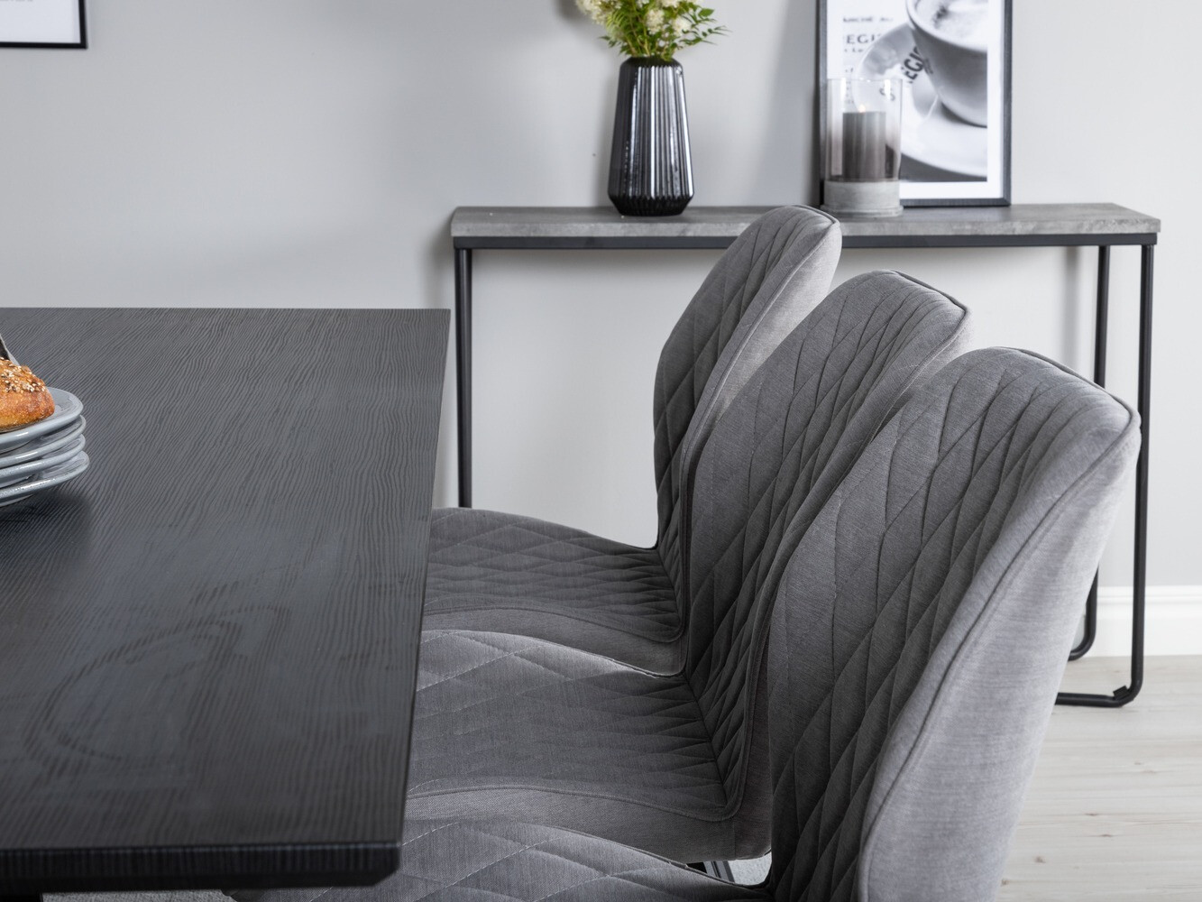 Étkezőgarnitúra Dallas 1685 (Szürke + Fekete)