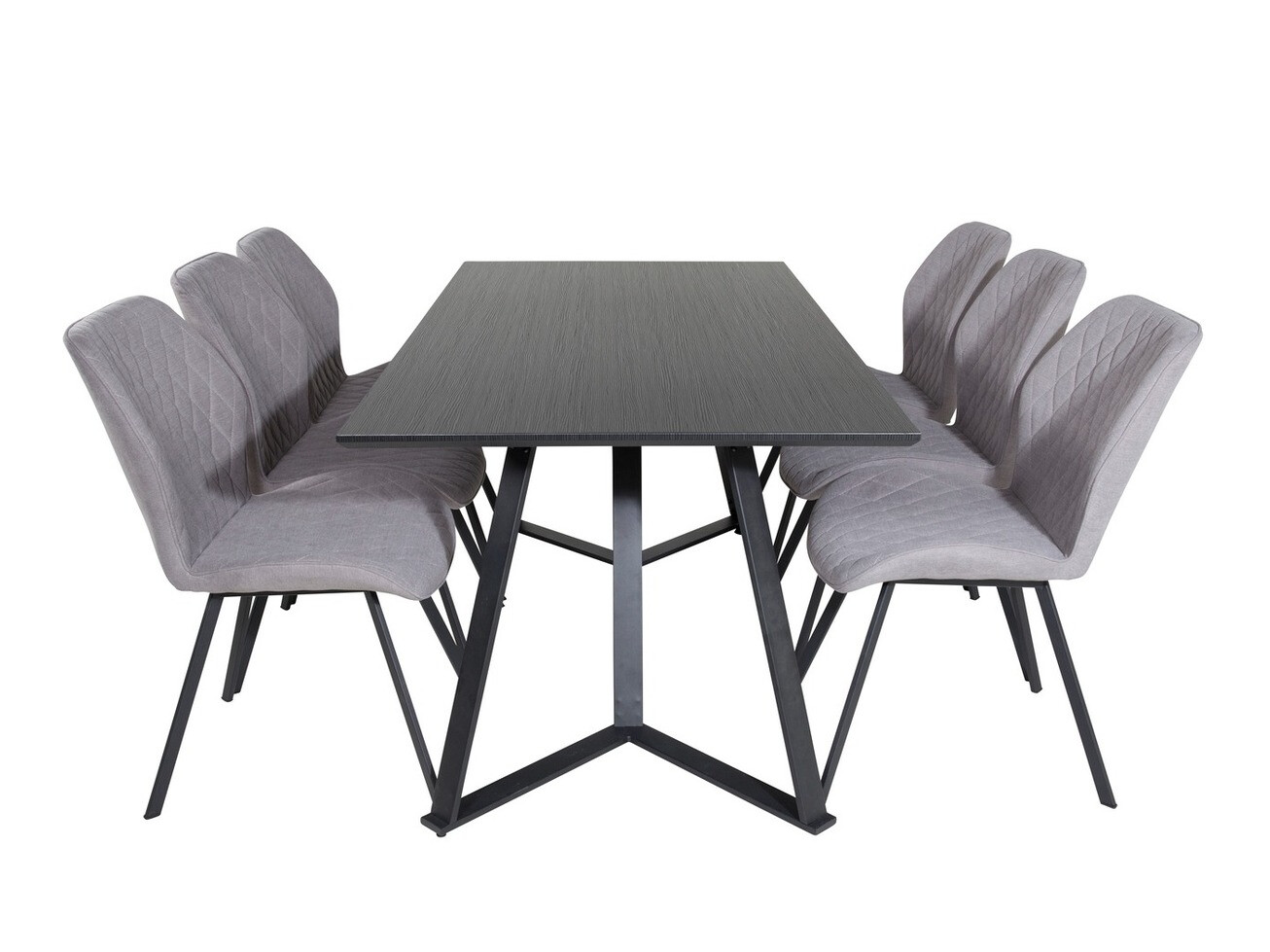 Étkezőgarnitúra Dallas 1685 (Szürke + Fekete)