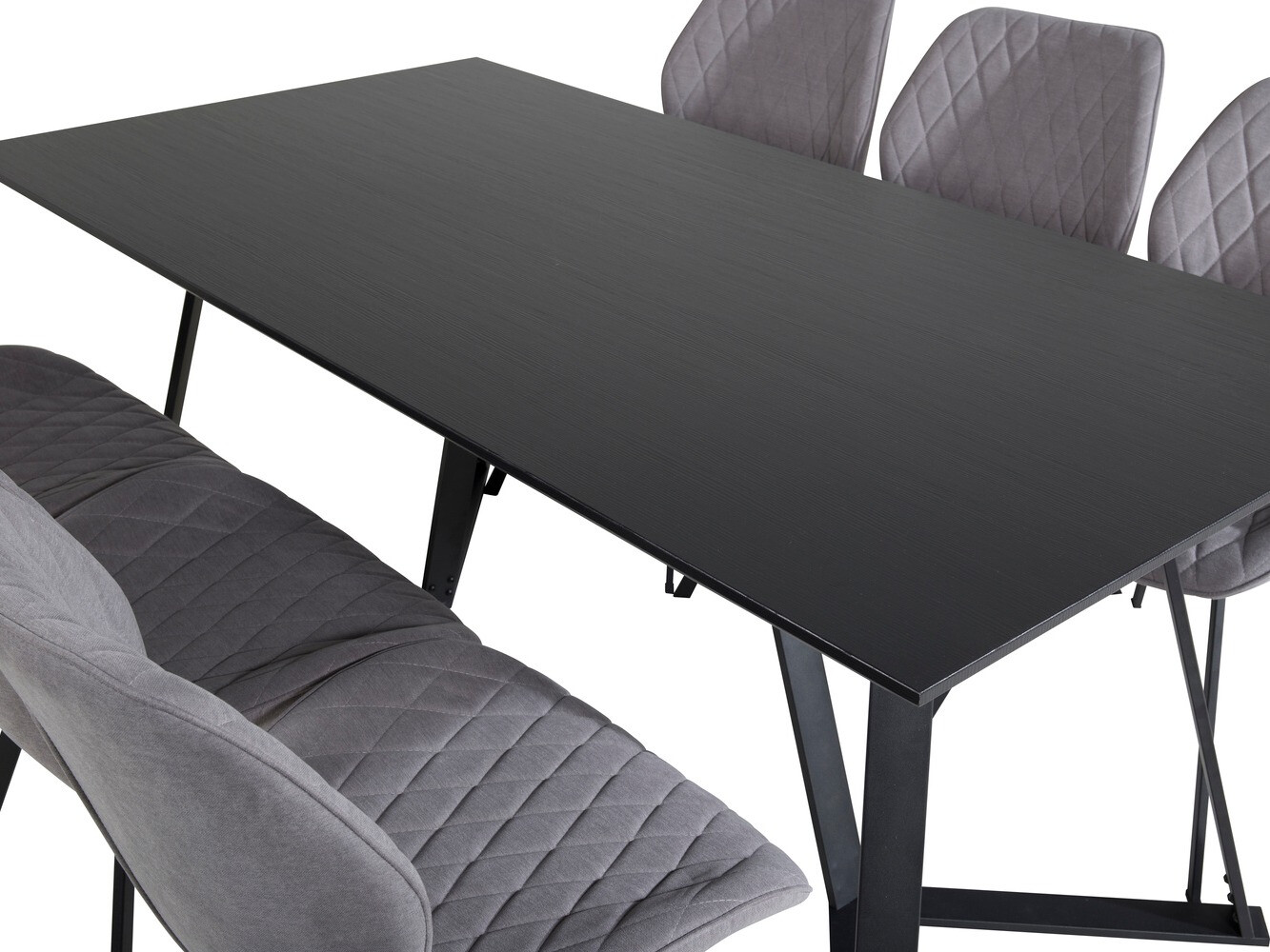 Étkezőgarnitúra Dallas 1685 (Szürke + Fekete)