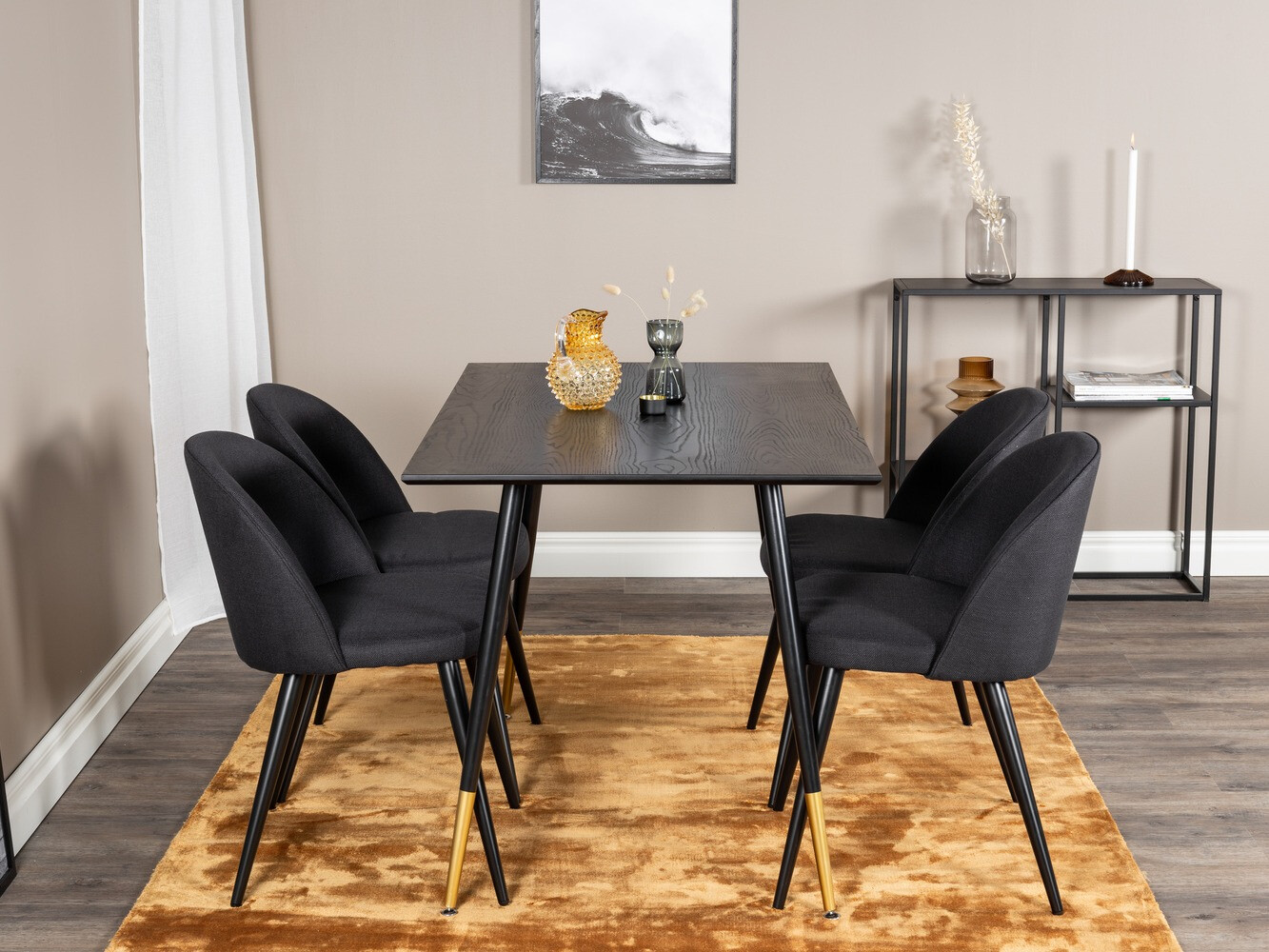 Étkezőgarnitúra Dallas 1692 (Fekete)