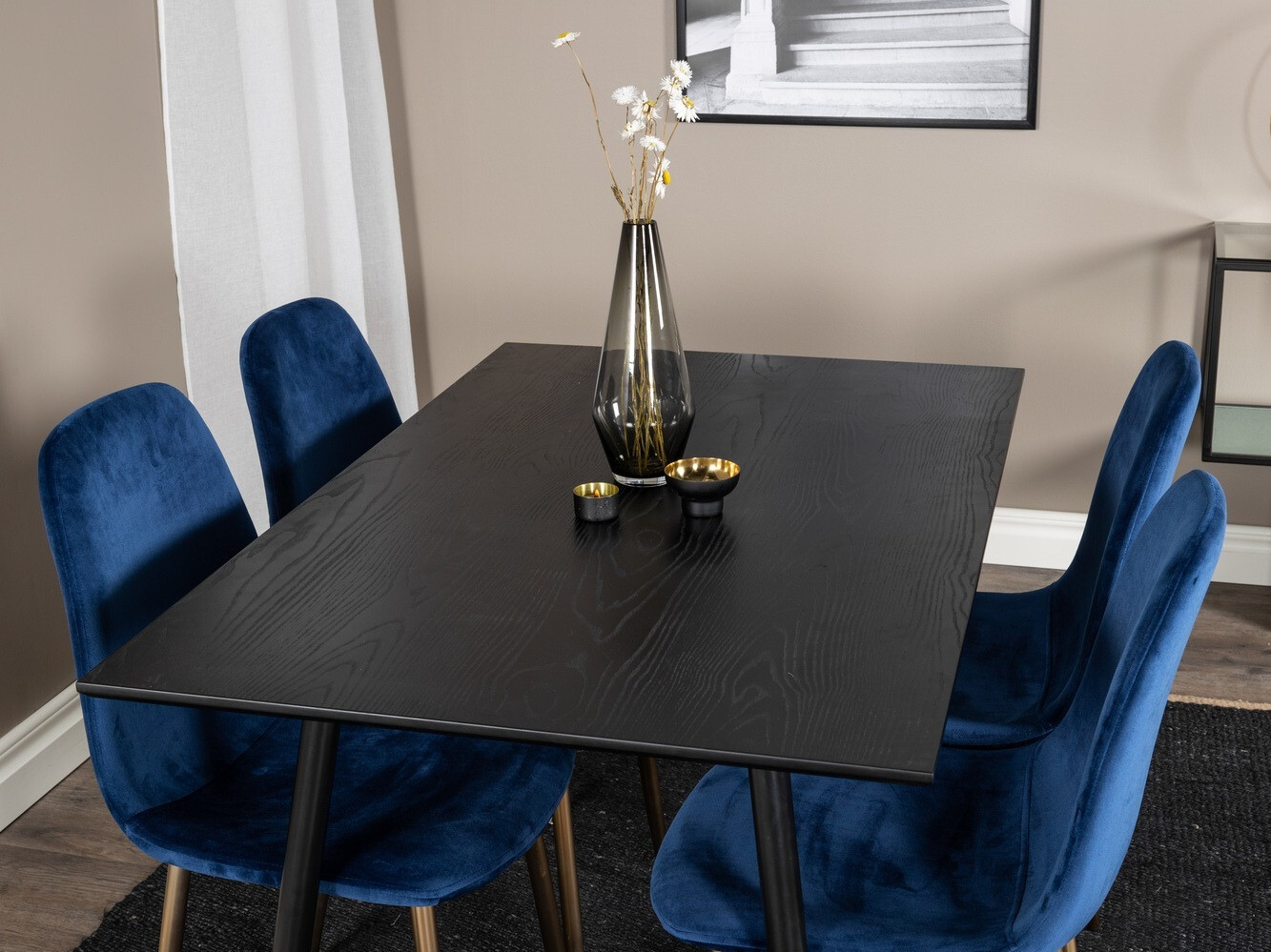 Étkezőgarnitúra Dallas 1693 (Kék + aranysárga)