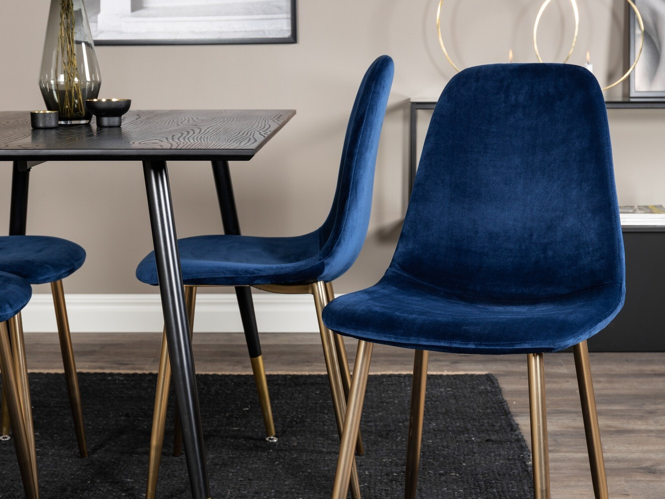 Étkezőgarnitúra Dallas 1693 (Kék + aranysárga)