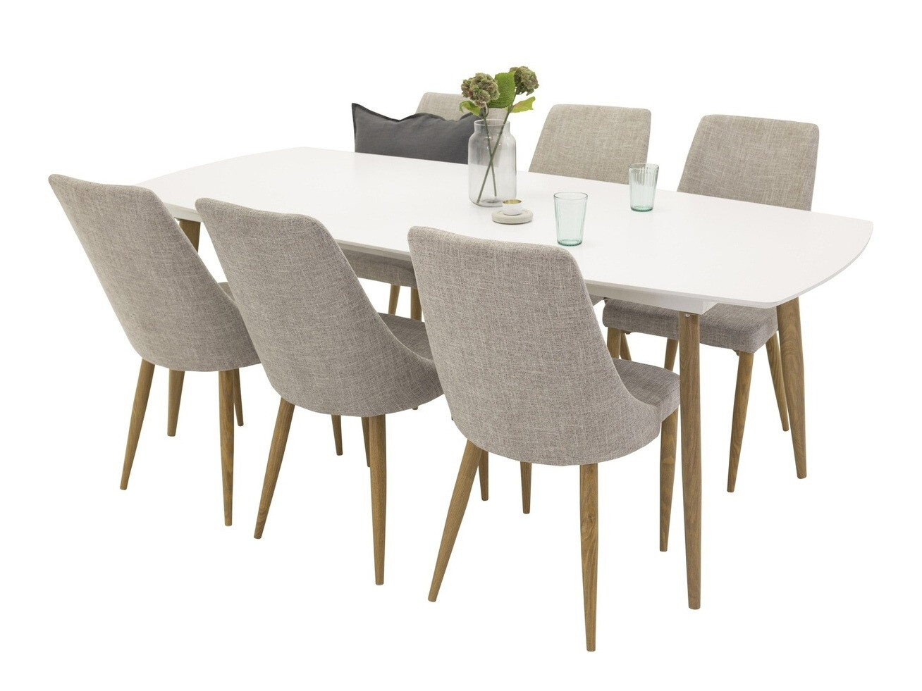 Étkezőgarnitúra Dallas 2102 (Világosszürke + Tölgy)