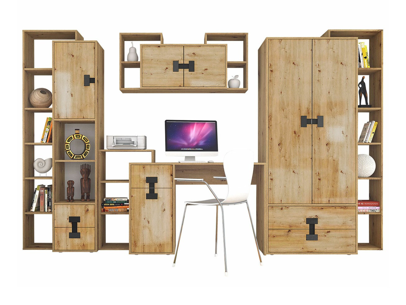 Otthoni iroda készlet Florevi 104 (Artisan tölgy)