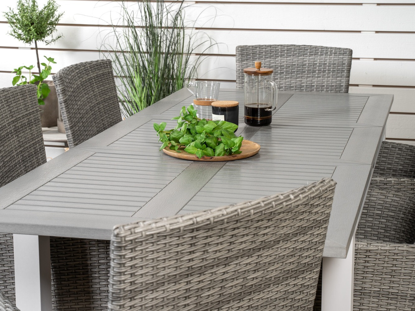 Asztal és szék garnitúra Dallas 3008 (Szürke)