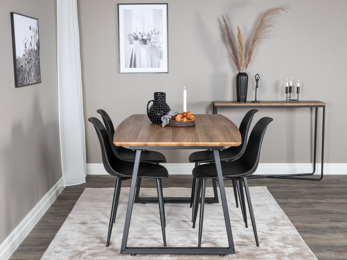 Étkezőgarnitúra Dallas 329 (Fekete)