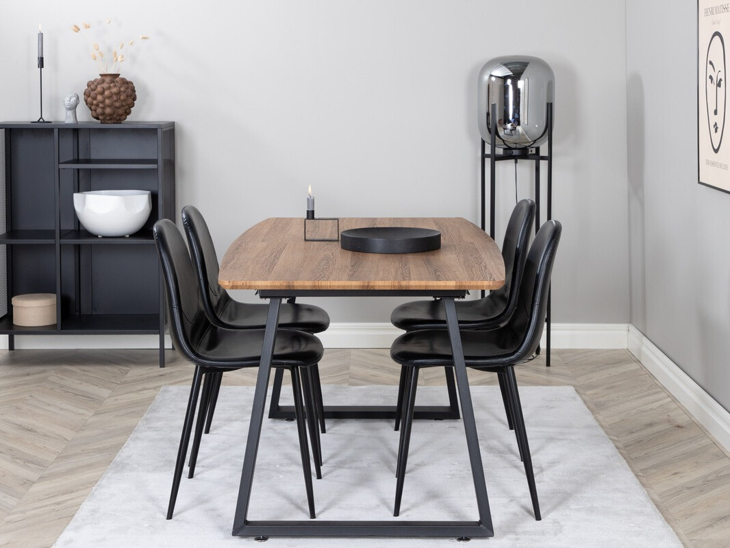 Étkezőgarnitúra Dallas 330 (Fekete)