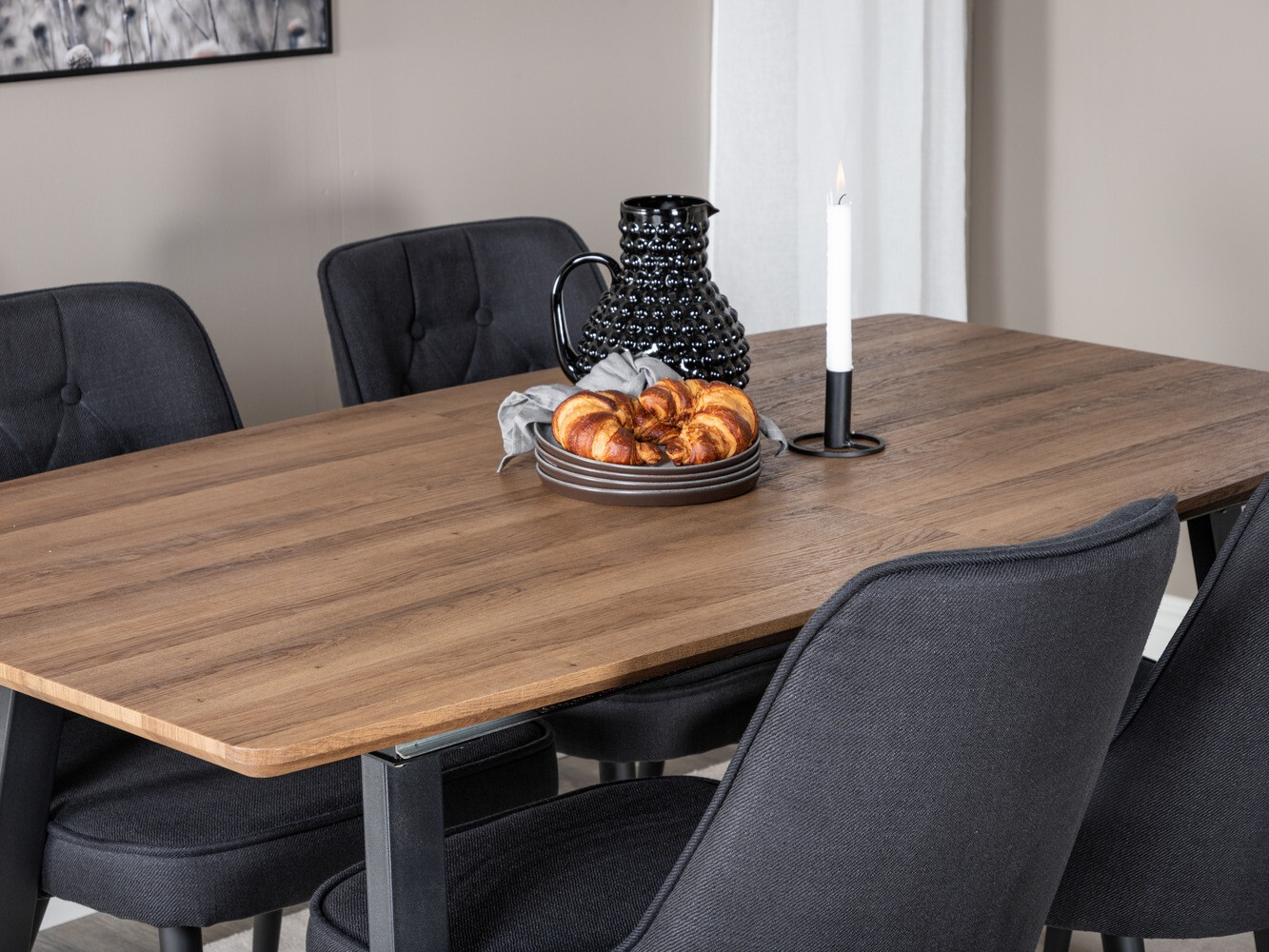 Étkezőgarnitúra Dallas 332 (Fekete)