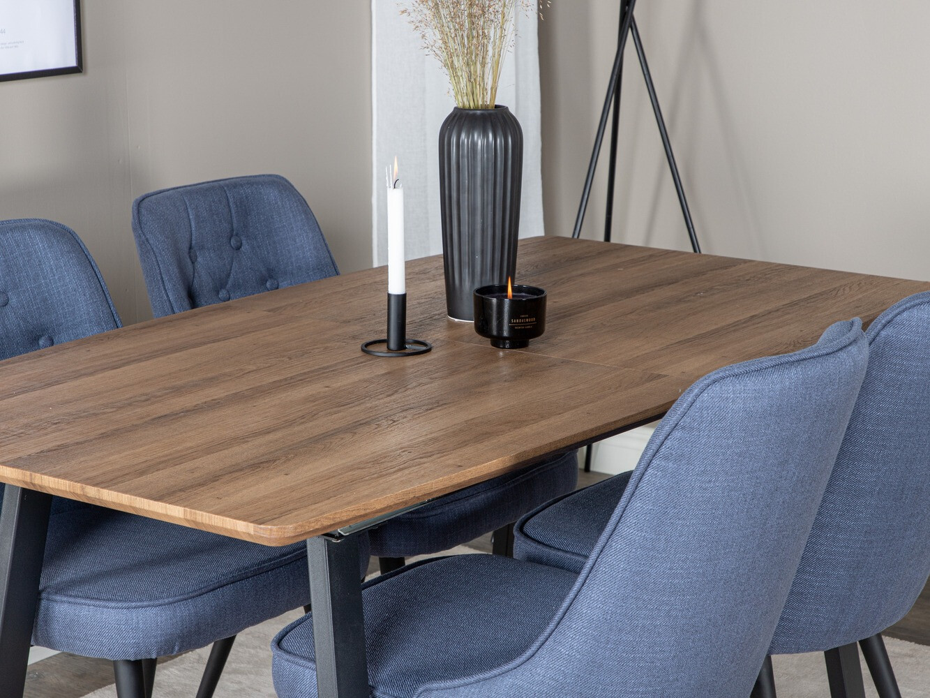 Étkezőgarnitúra Dallas 332 (Kék + Fekete)