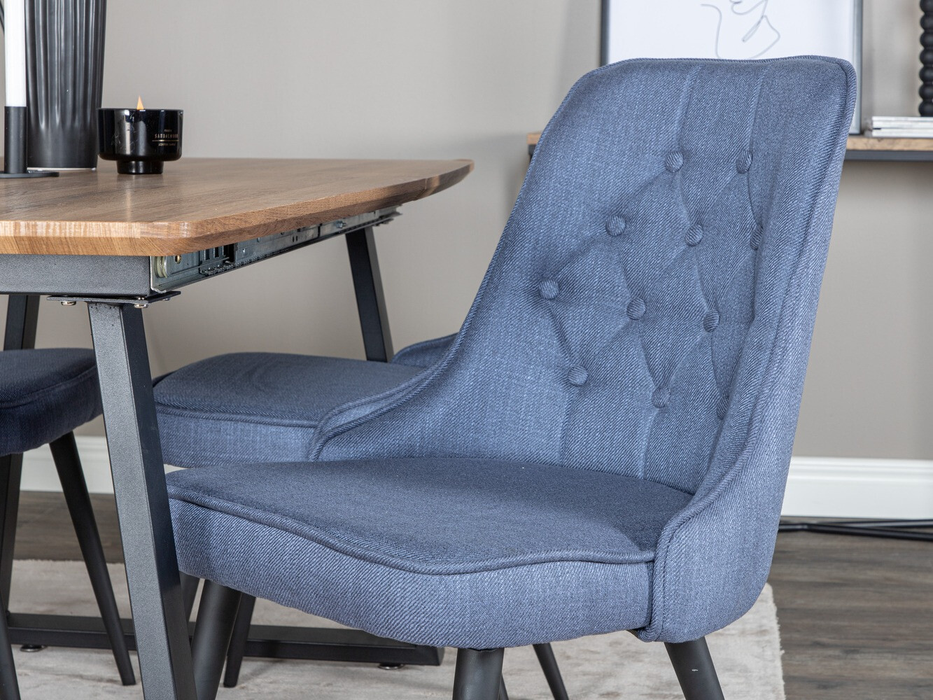 Étkezőgarnitúra Dallas 332 (Kék + Fekete)