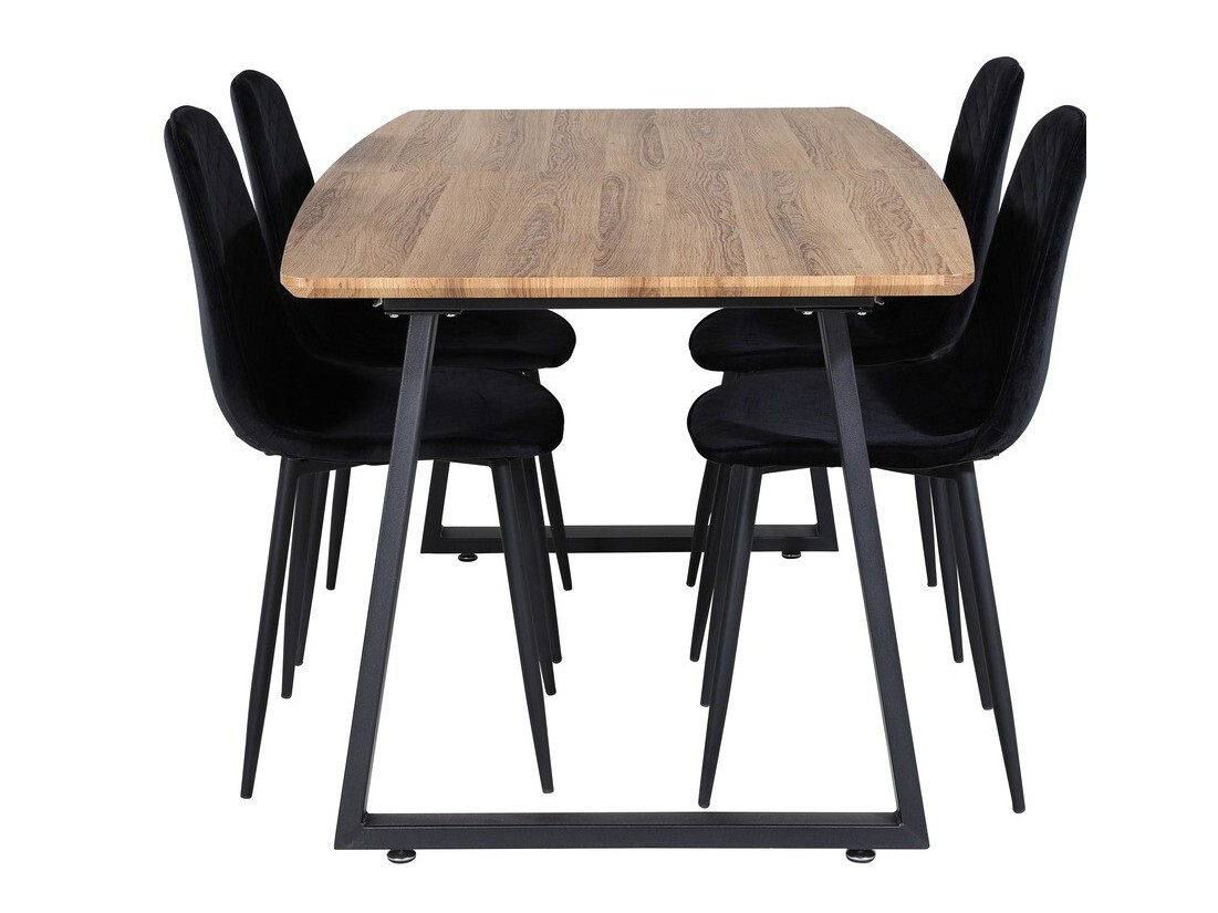 Étkezőgarnitúra Dallas 336 (Fekete)