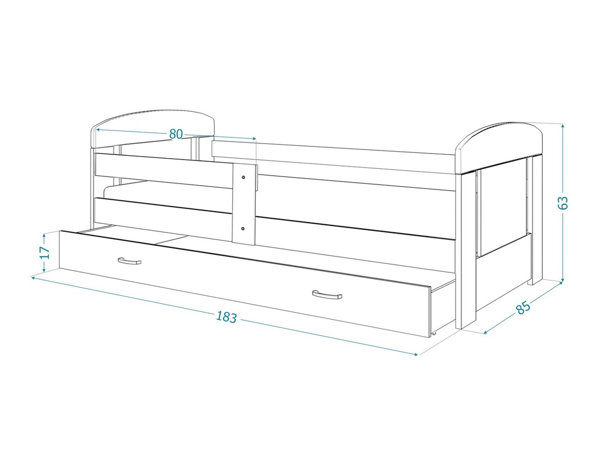 Ágy Tentive 100 (Sonoma tölgy)