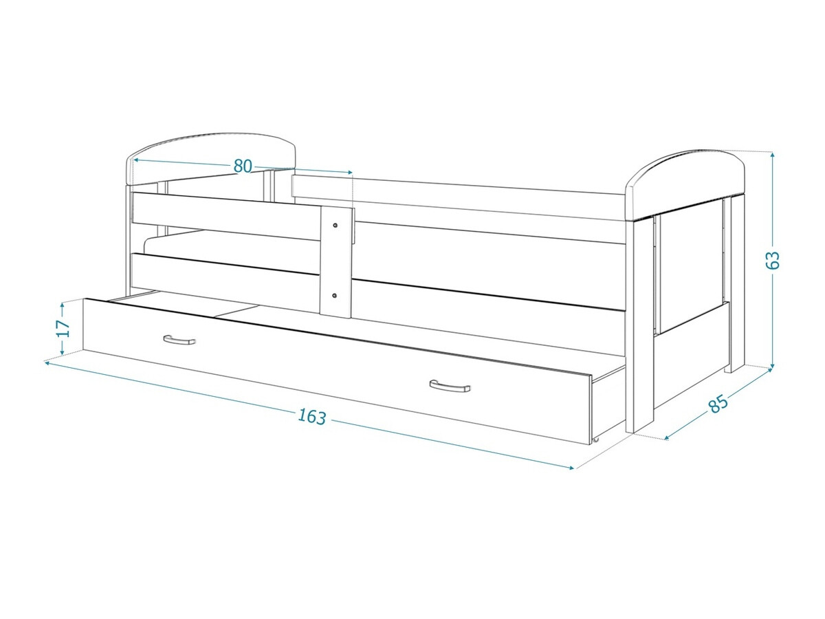 Ágy Tentive 100 (Szürke + Fehér)