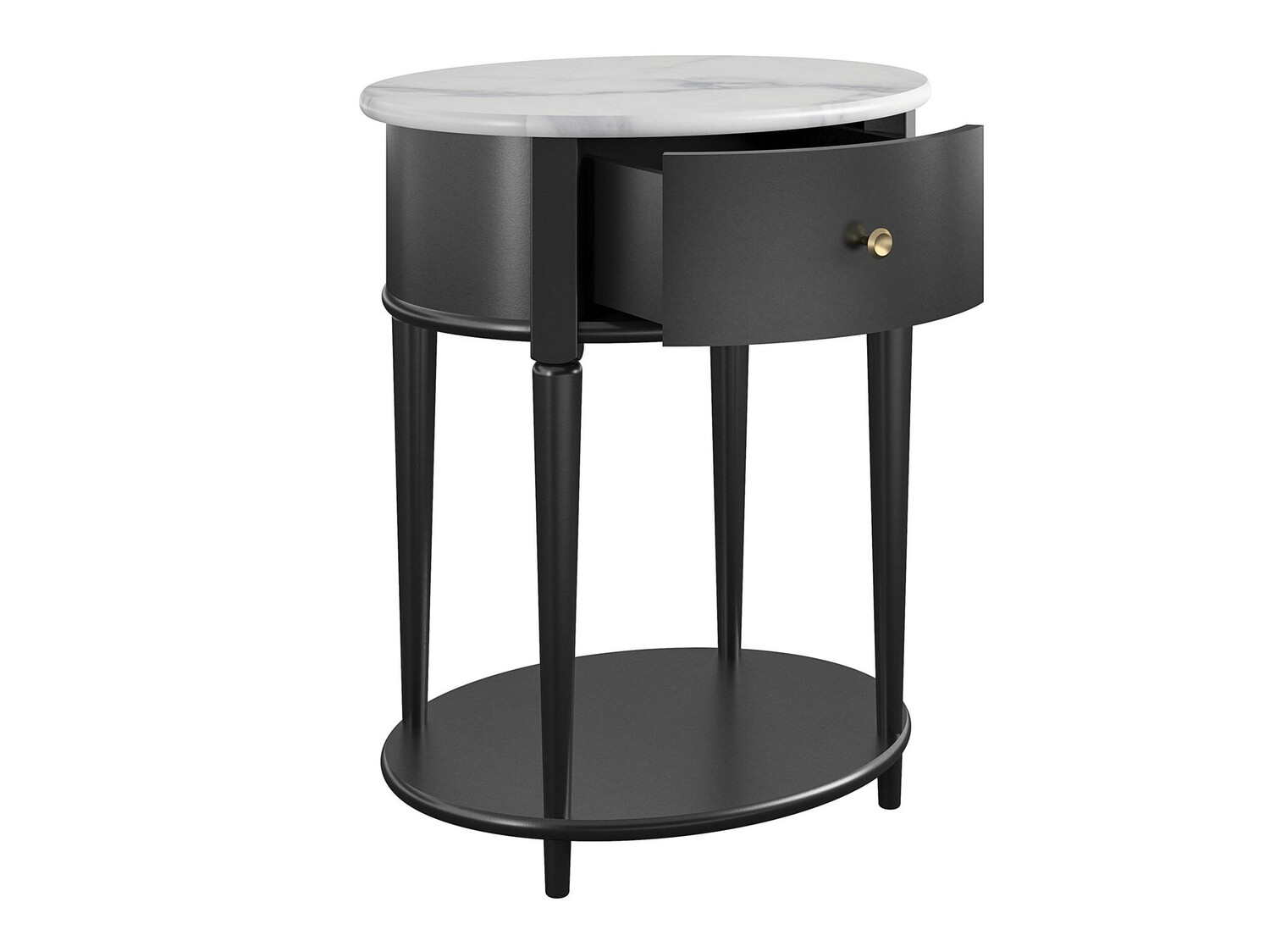 Kisasztal Tulsa 233 (Fekete + Fehér márvány)