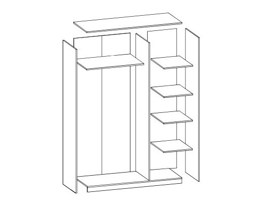 Gardróbszekrény Daleta 127