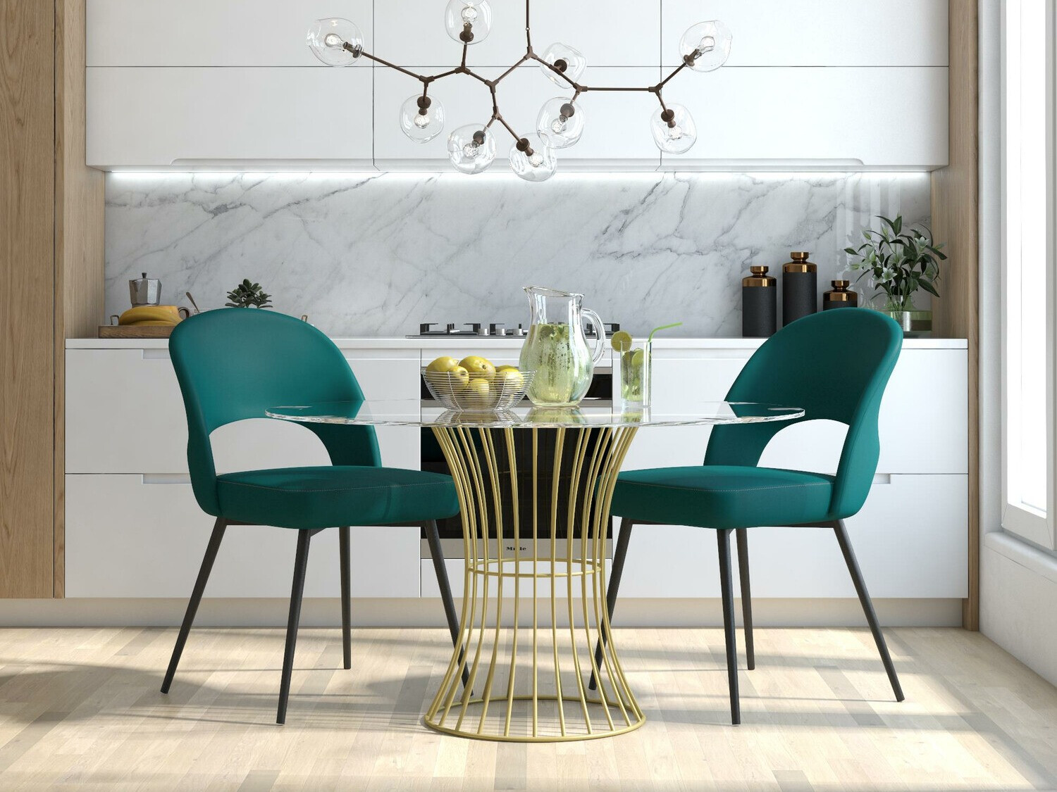 Szék CosmoLiving by Cosmopolitan 126 (Fekete + Zöld)