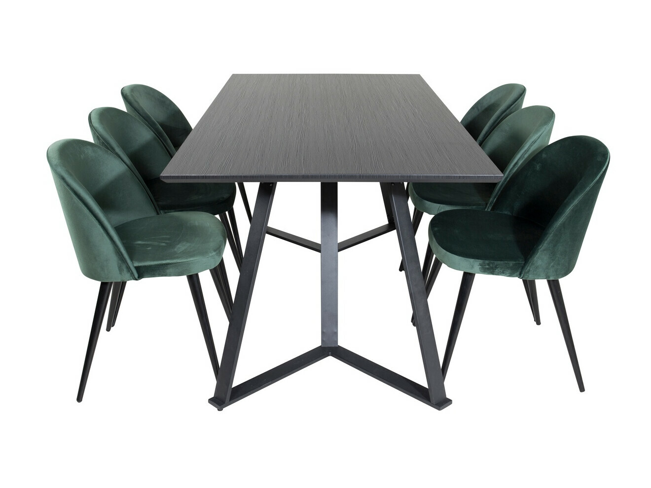 Étkezőgarnitúra Dallas 360 (Zöld + Fekete)