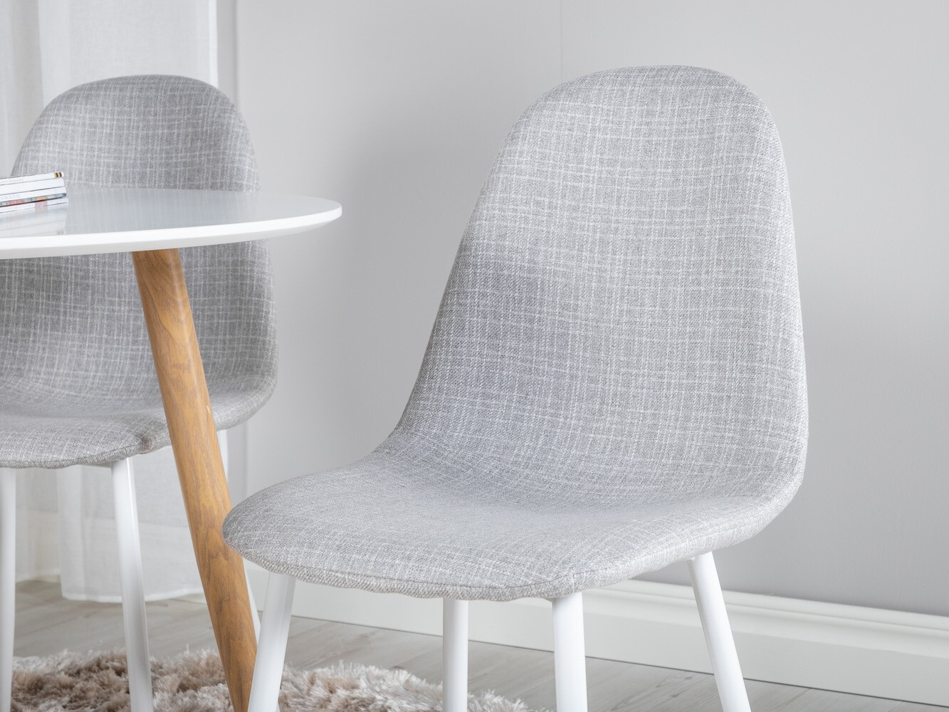 Étkezőgarnitúra Dallas 291 (Világosszürke + Fehér)