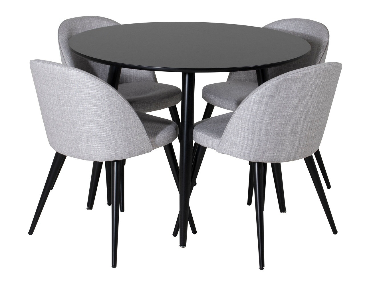 Étkezőgarnitúra Dallas 343 (Világosszürke + Fekete)