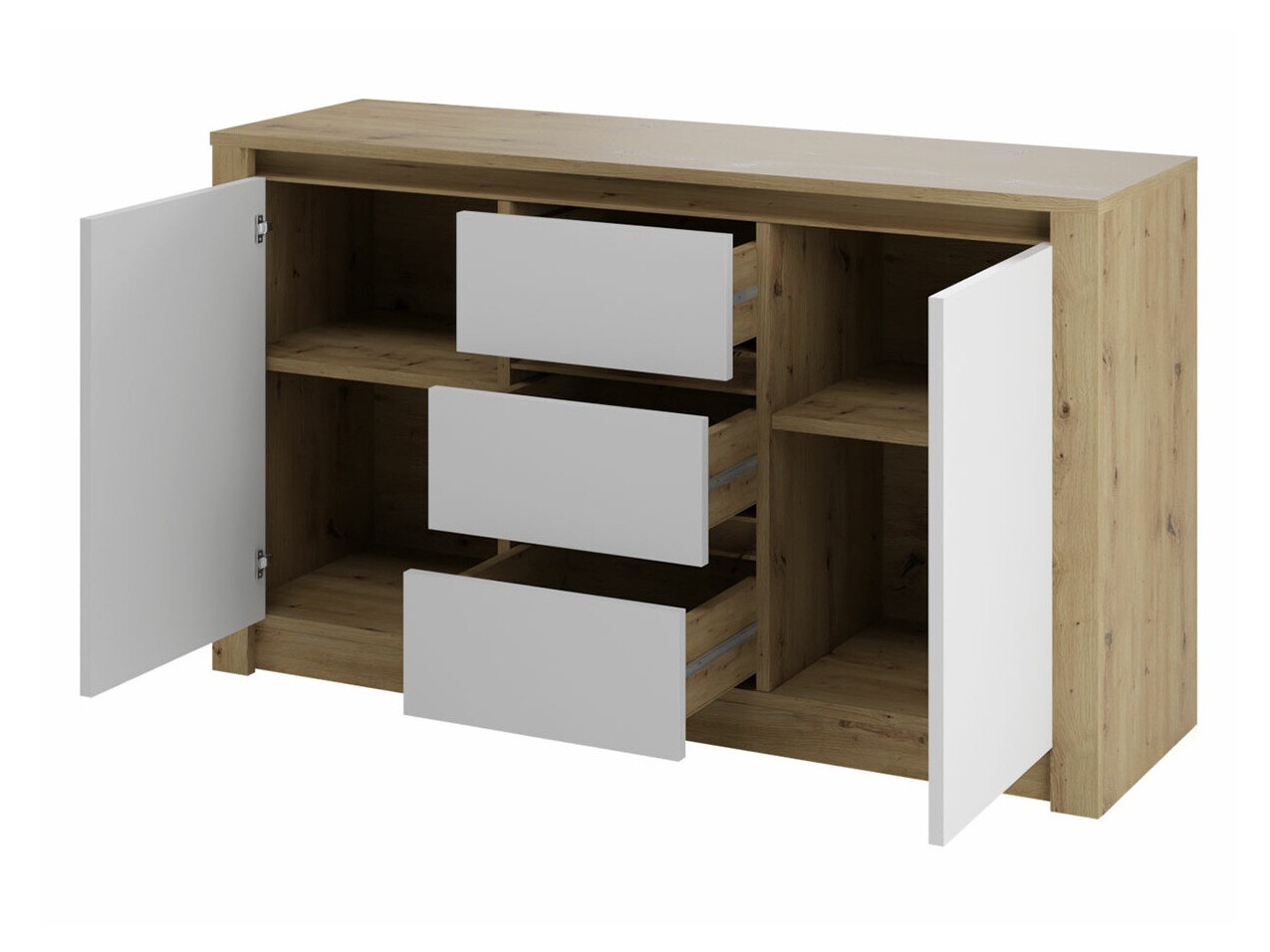 Nappali szett Deldale 115 (Artisan tölgy + Fehér)