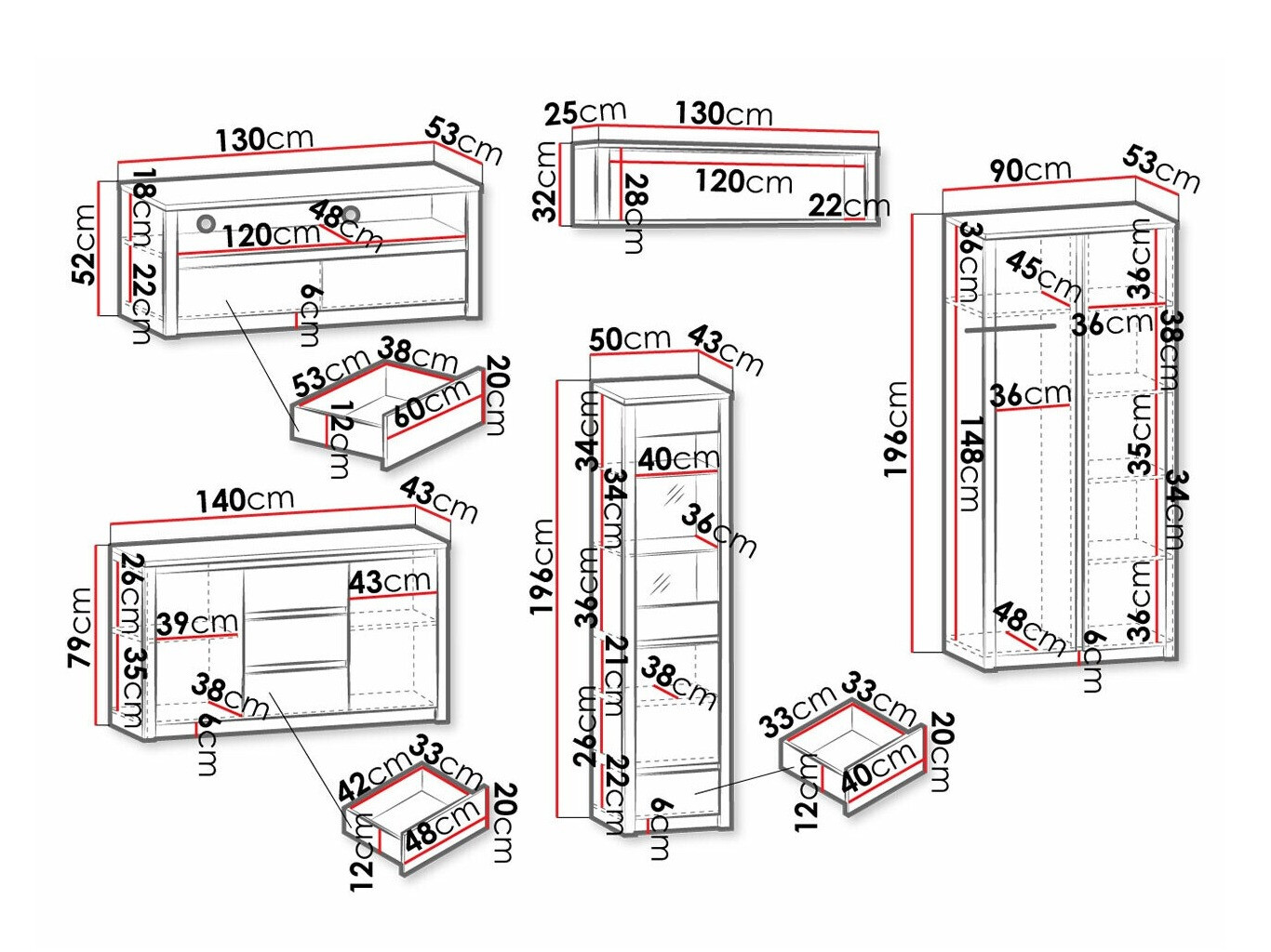 Nappali szett Deldale 115 (Artisan tölgy + Fehér)