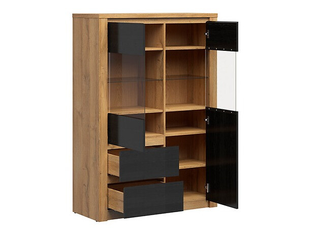 Könyvespolc Boston 640 (Tölgy + Fekete tölgy)