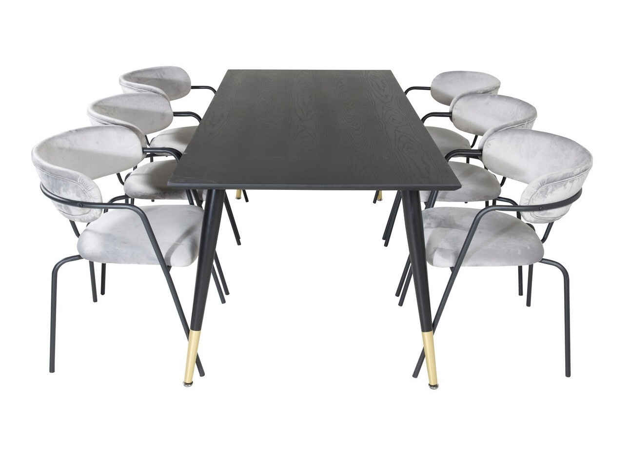 Étkezőgarnitúra Dallas 1258 (Szürke + Fekete)