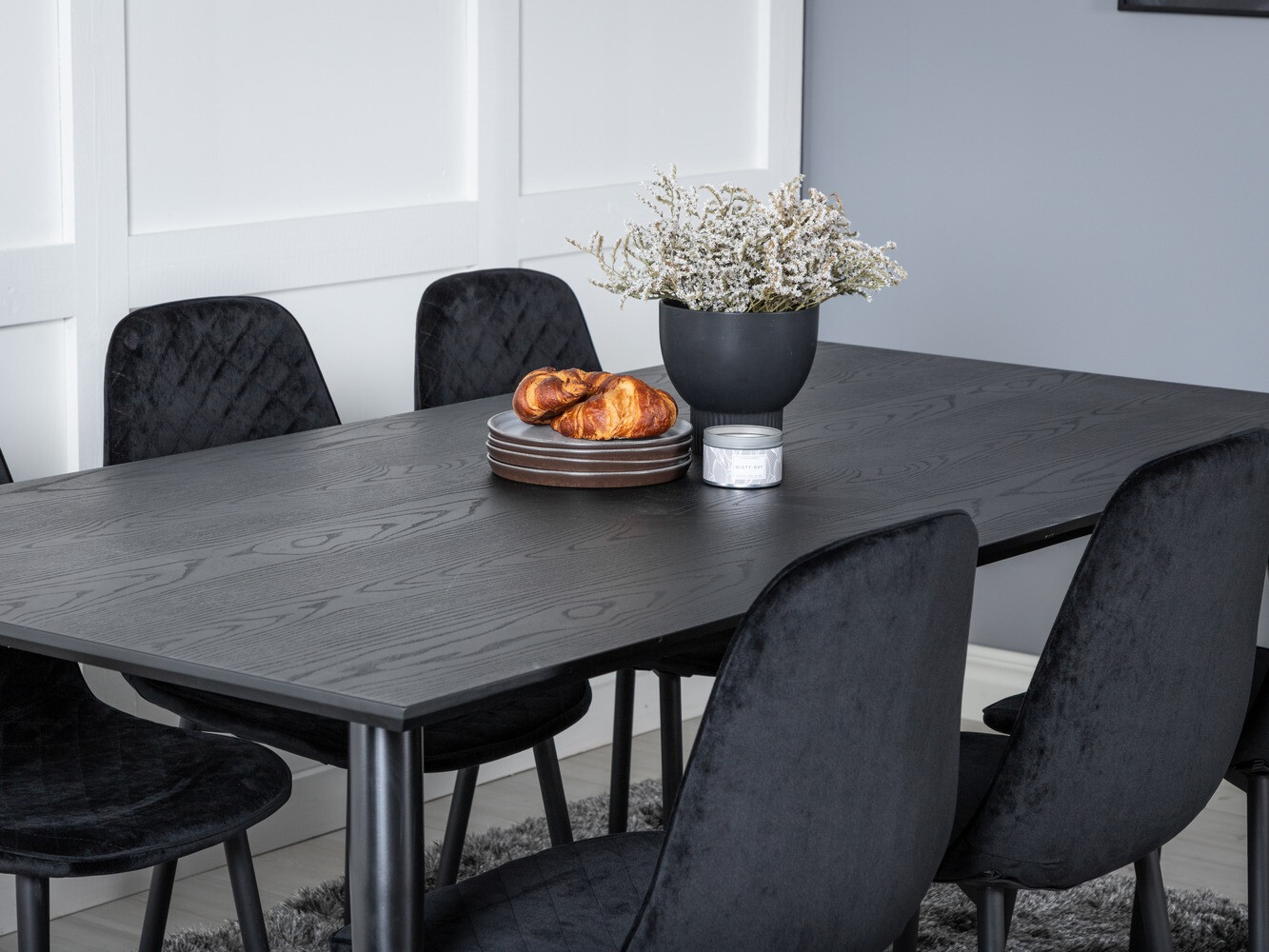 Étkezőgarnitúra Dallas 1259 (Fekete)