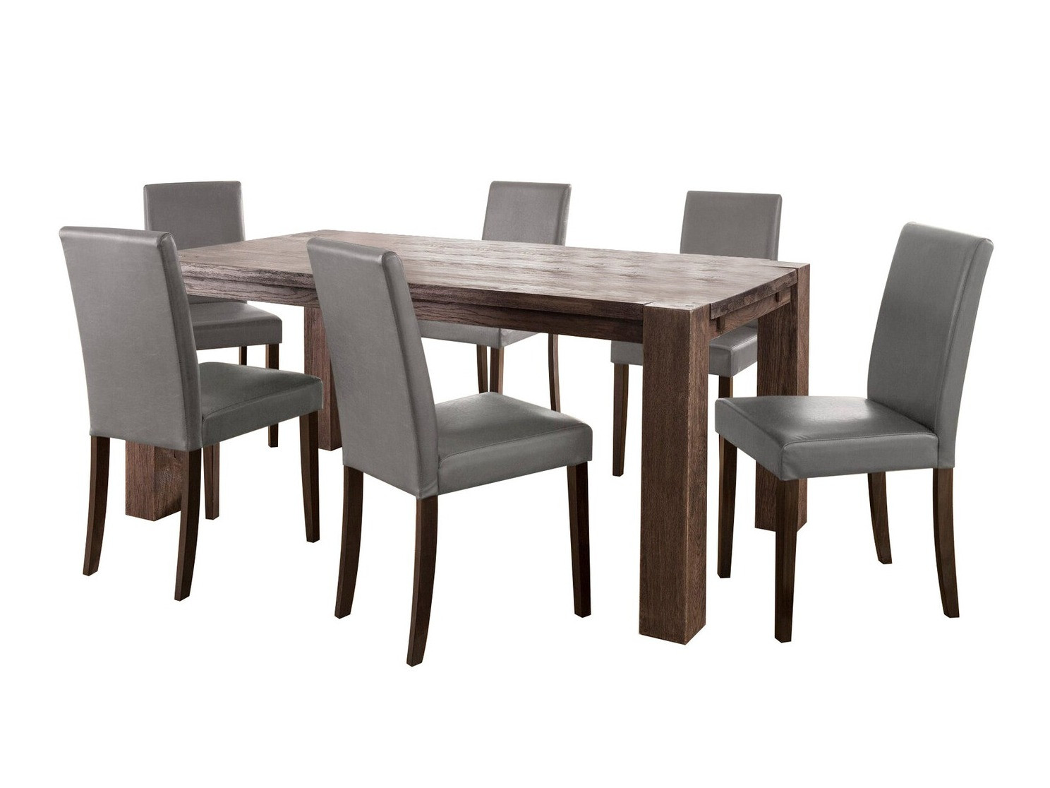 Étkezőgarnitúra Denton 737 (Szürke + Barna)