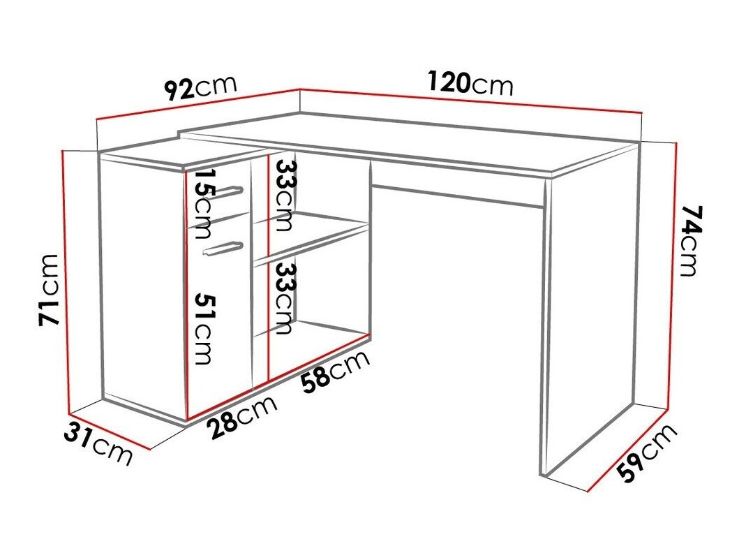 Sarok íróasztal Affectus