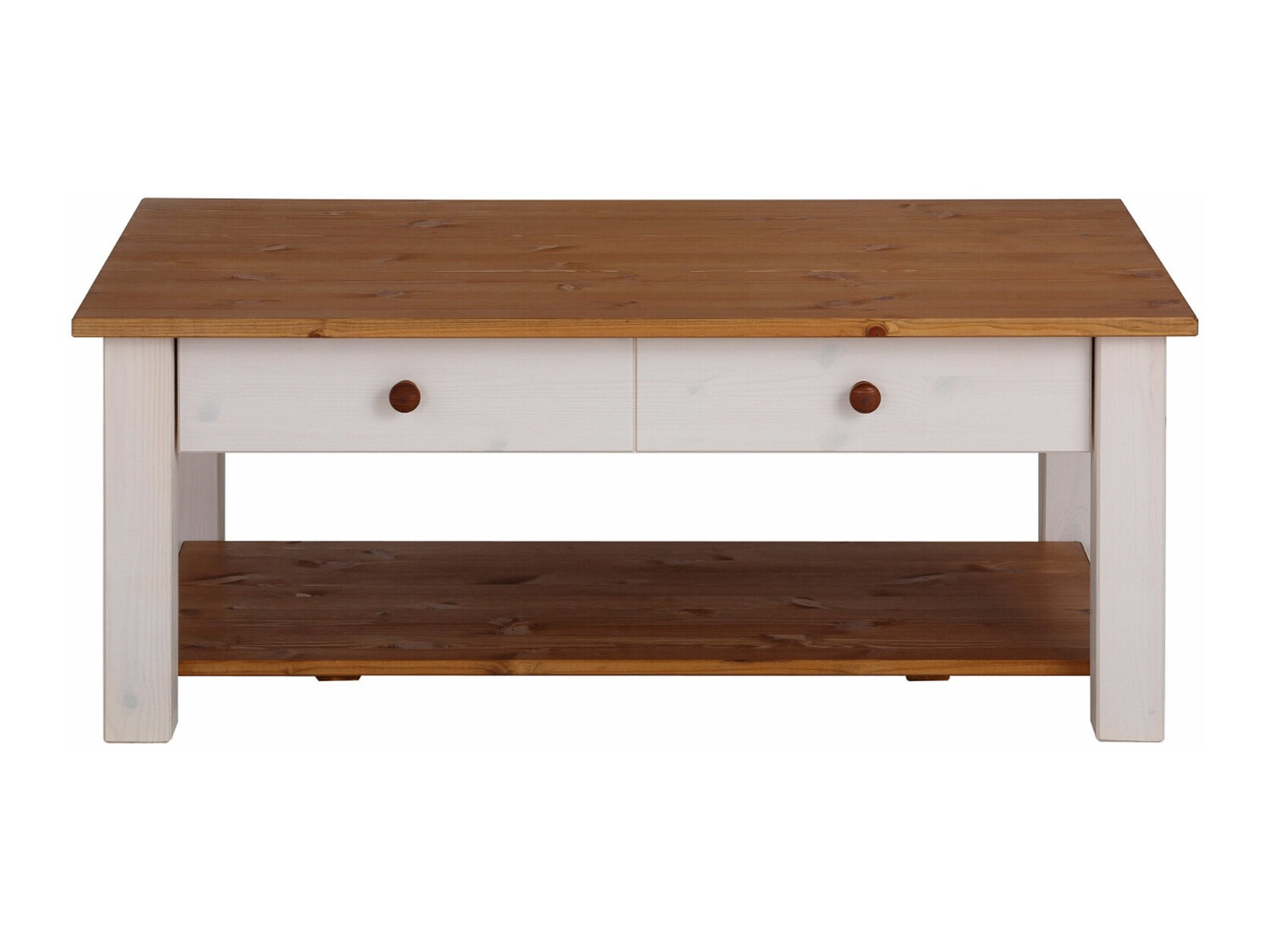 Dohányzóasztal Denton 754 (Fehér + Mézes tölgy)