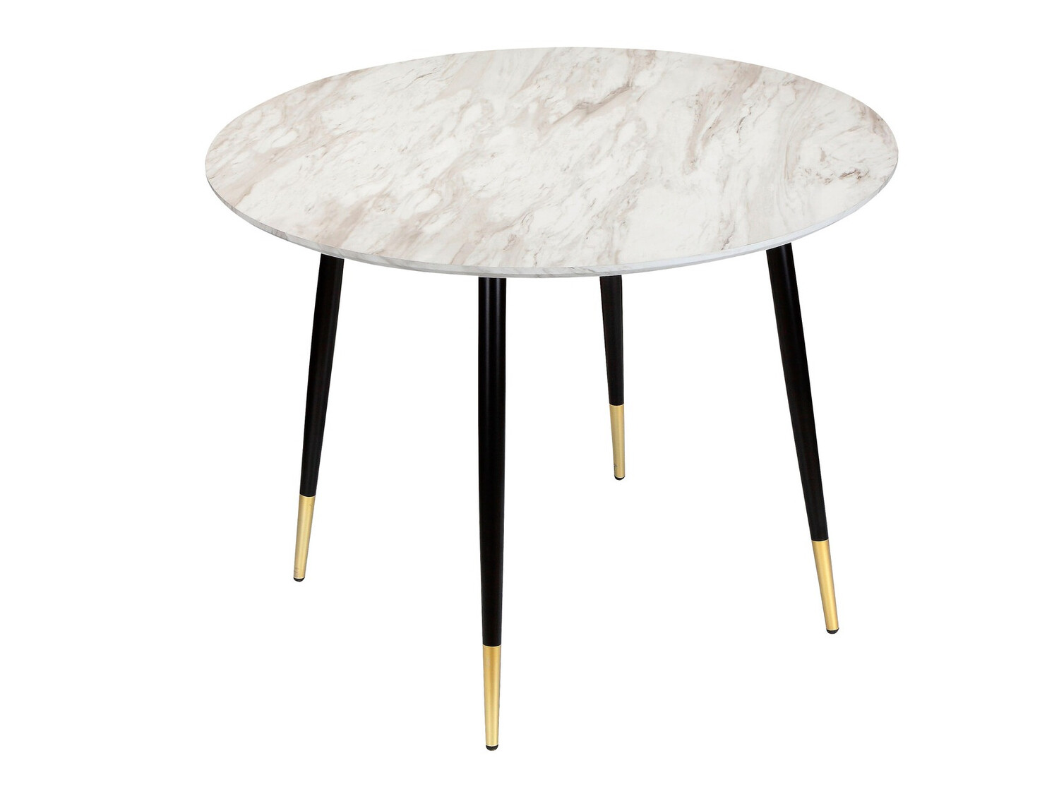 Asztal Denton 761 (Szürke márvány + Fekete + Aranysárga)