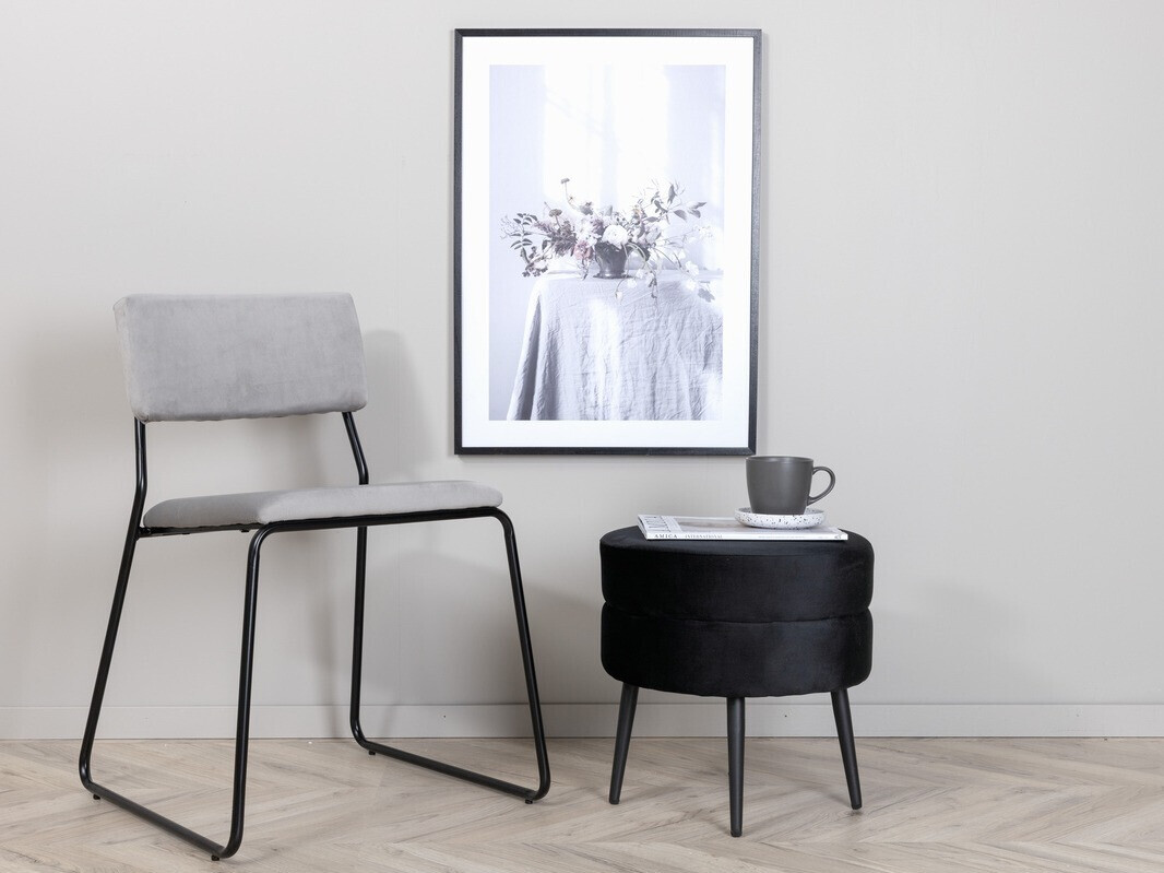 Szék Dallas 2613 (Világosszürke + Fekete)