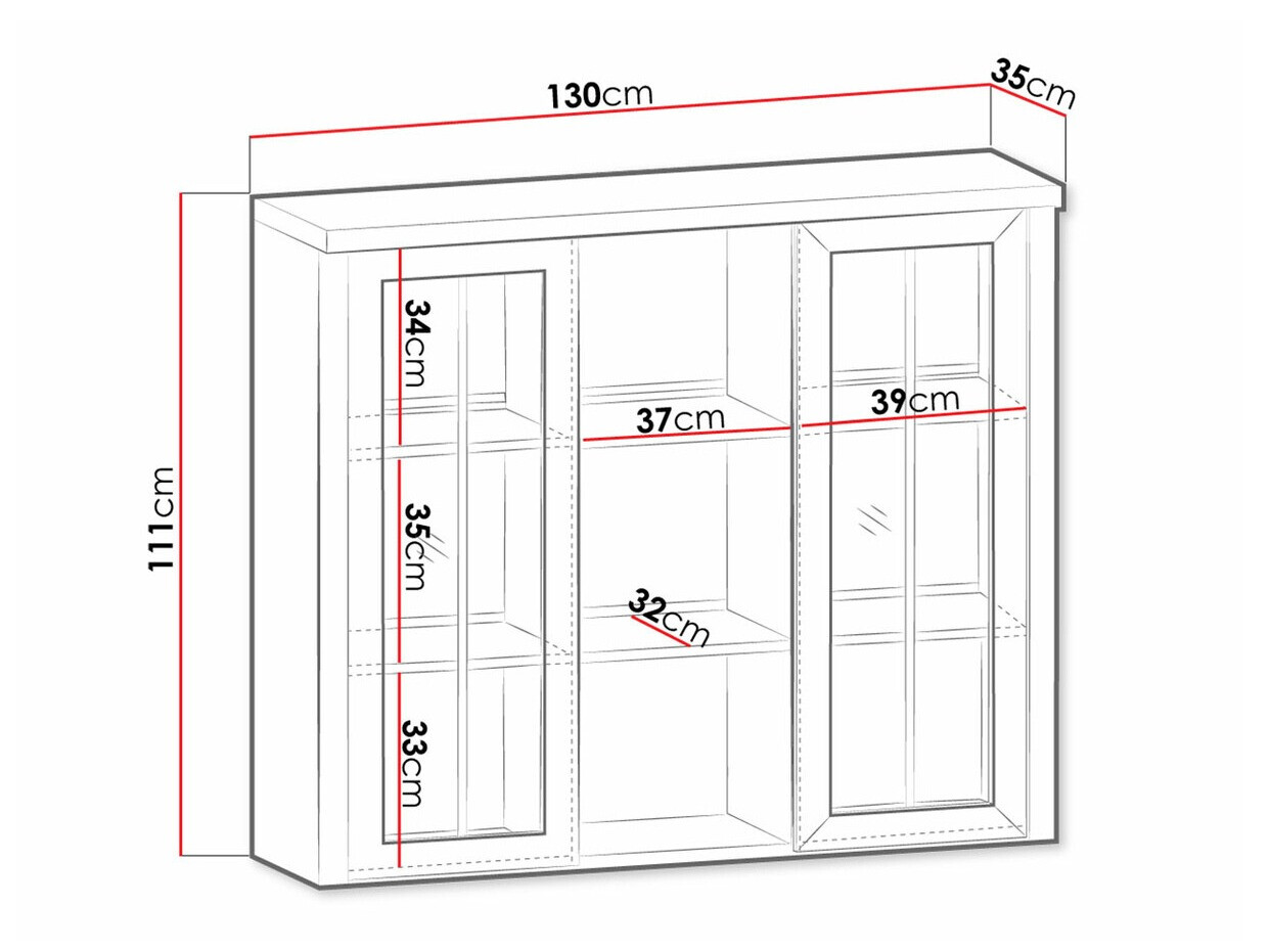 Szekrény Ferdore 143 (Lefkas tölgy + Anderson fenyő)