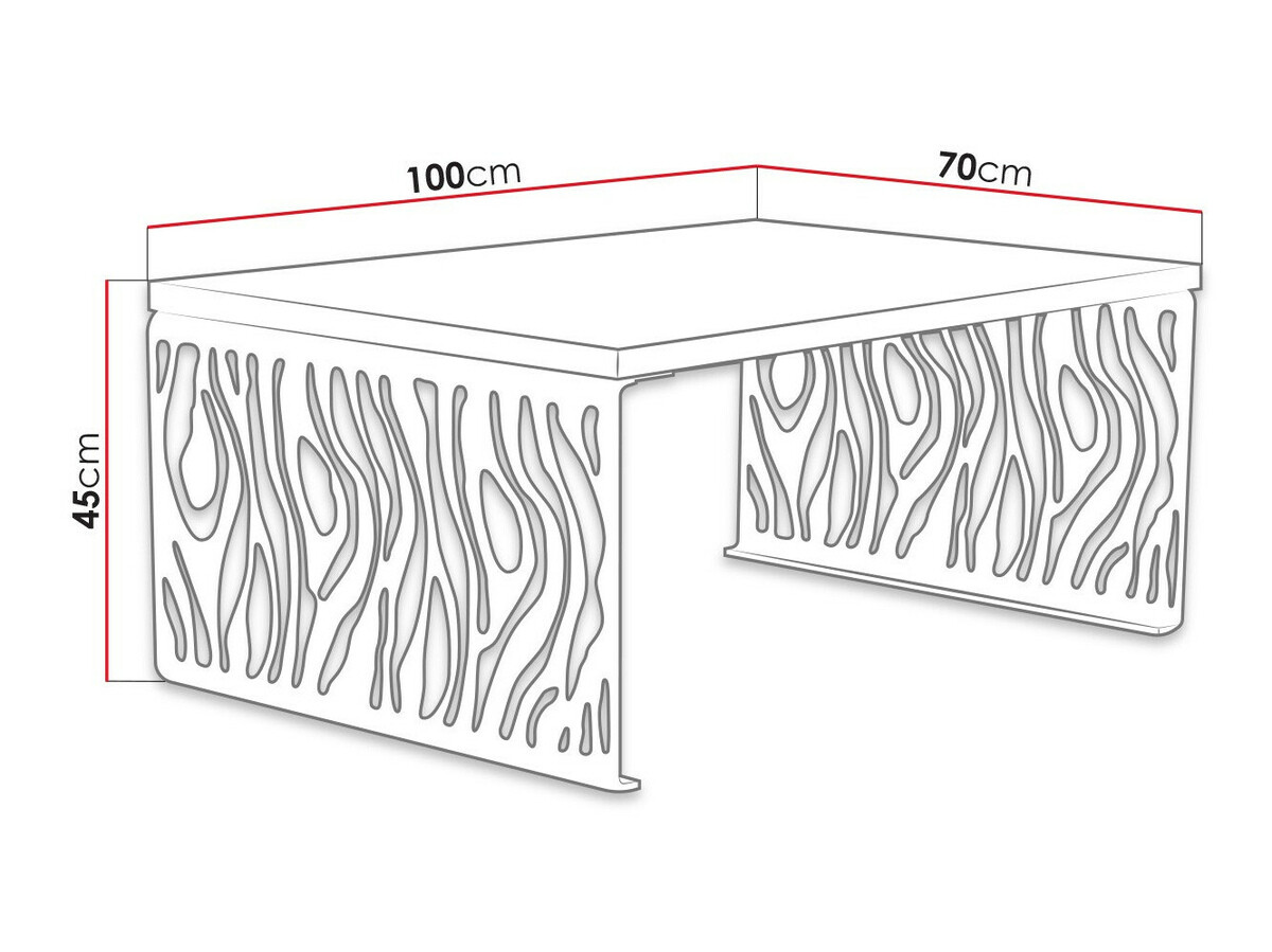 Dohányzóasztal Germantown 108 (Fényes fekete + Matt fekete)