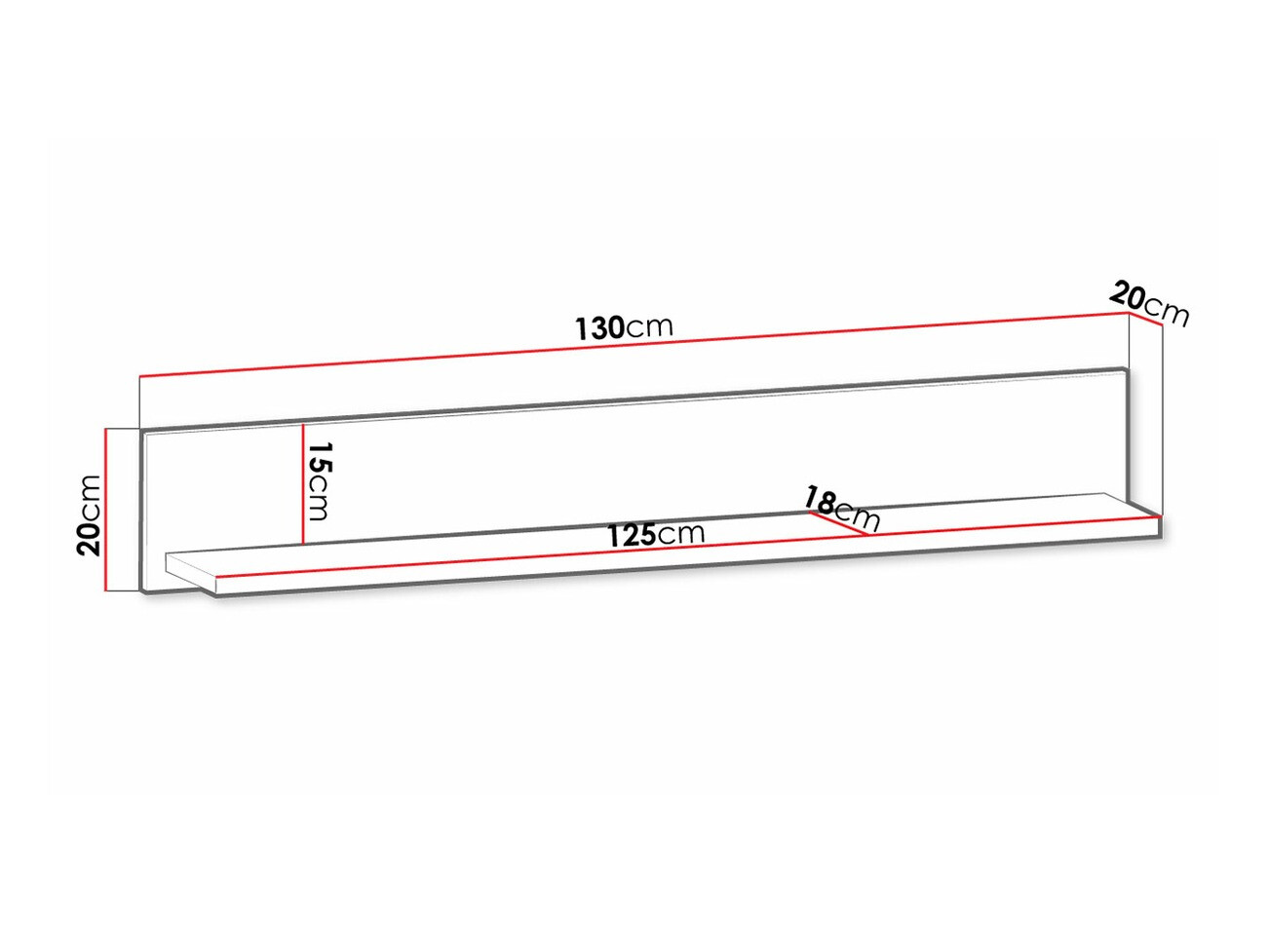 Fali polc Ferdore 152