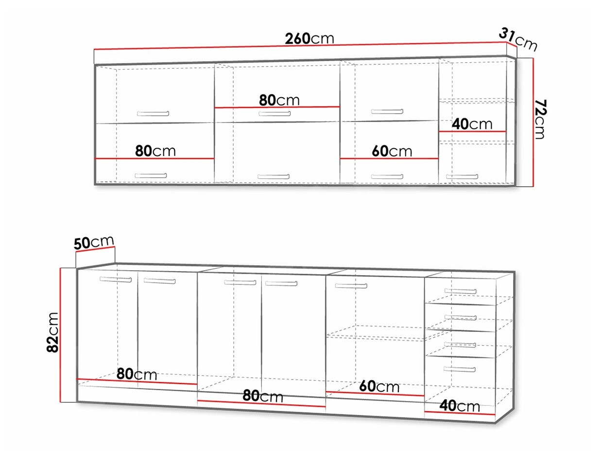 Moduláris konyha szett Multi Cream 123