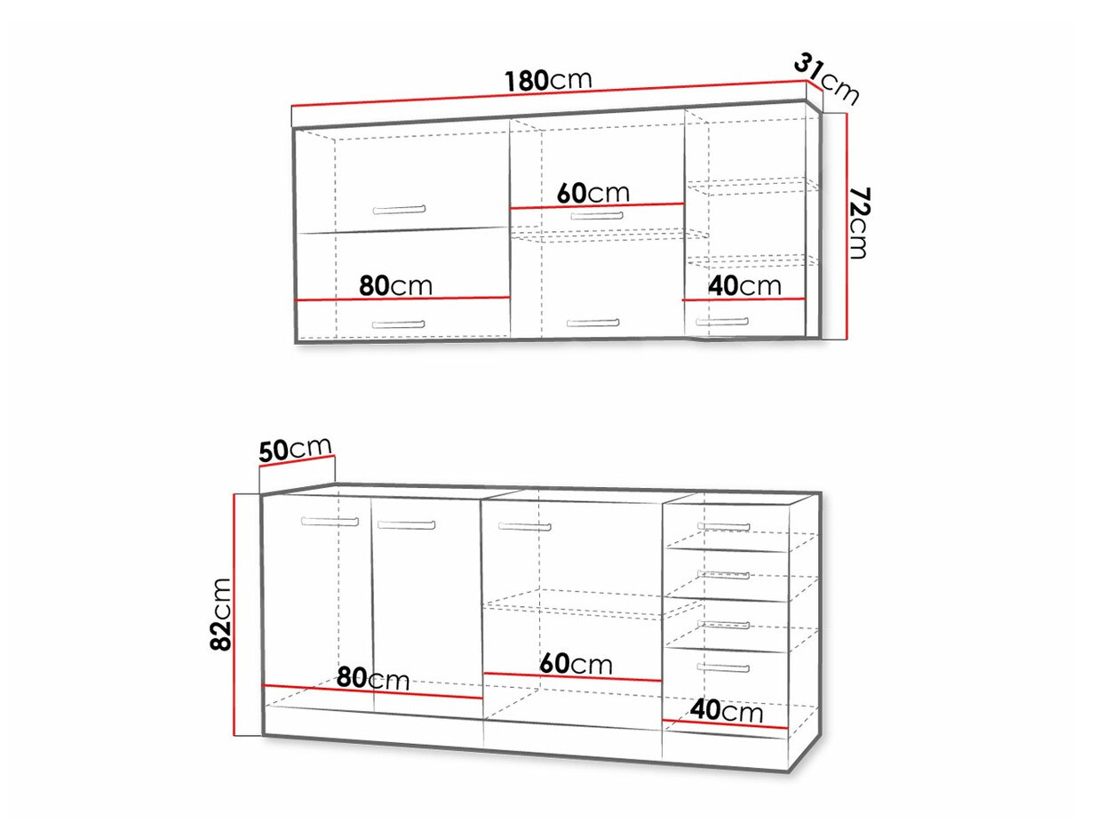 Moduláris konyha szett Multi Cream 124