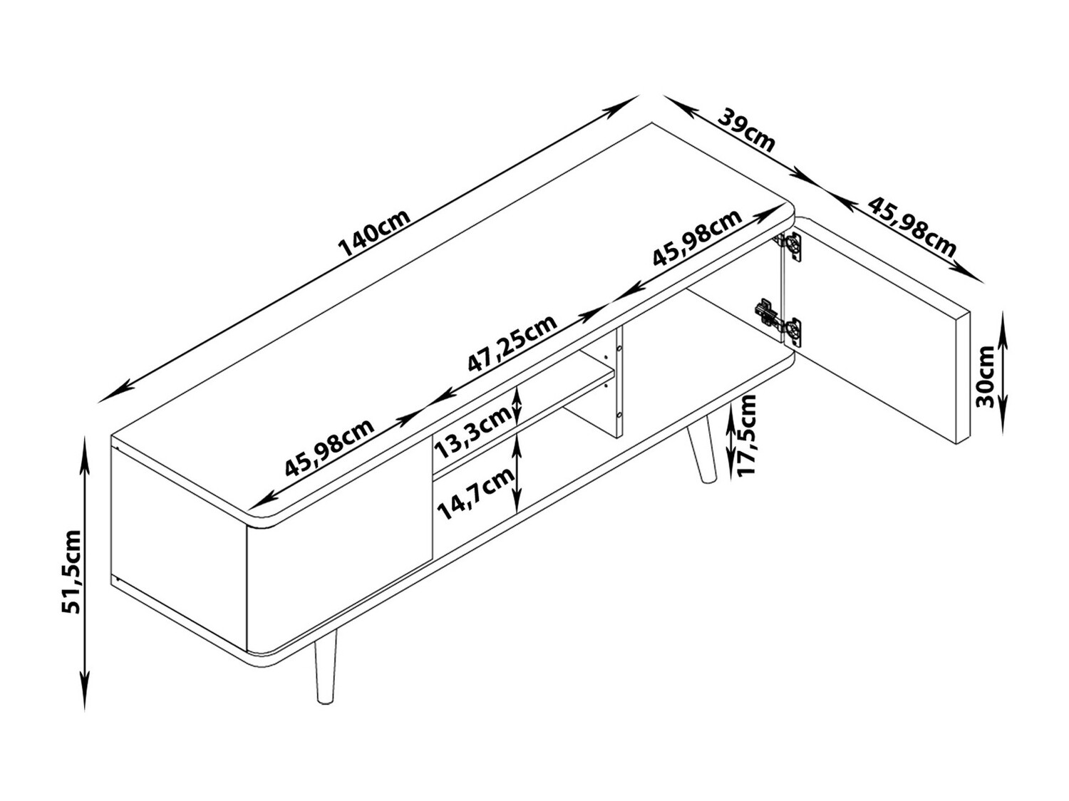 TV-állvány Denton 776