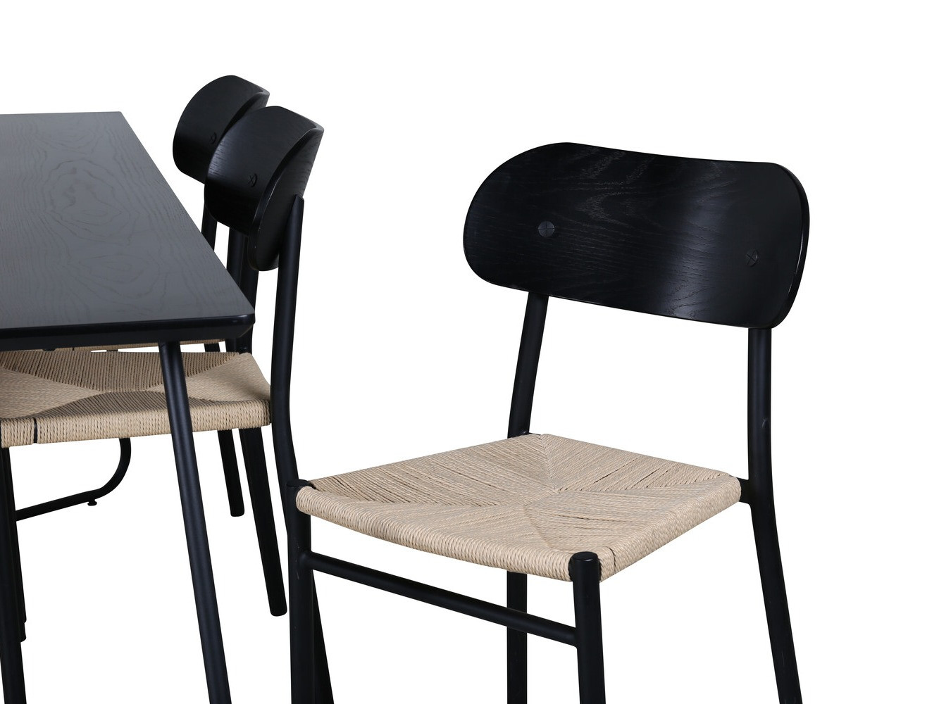 Étkezőgarnitúra Dallas 2716 (Fekete + Világosbarna)